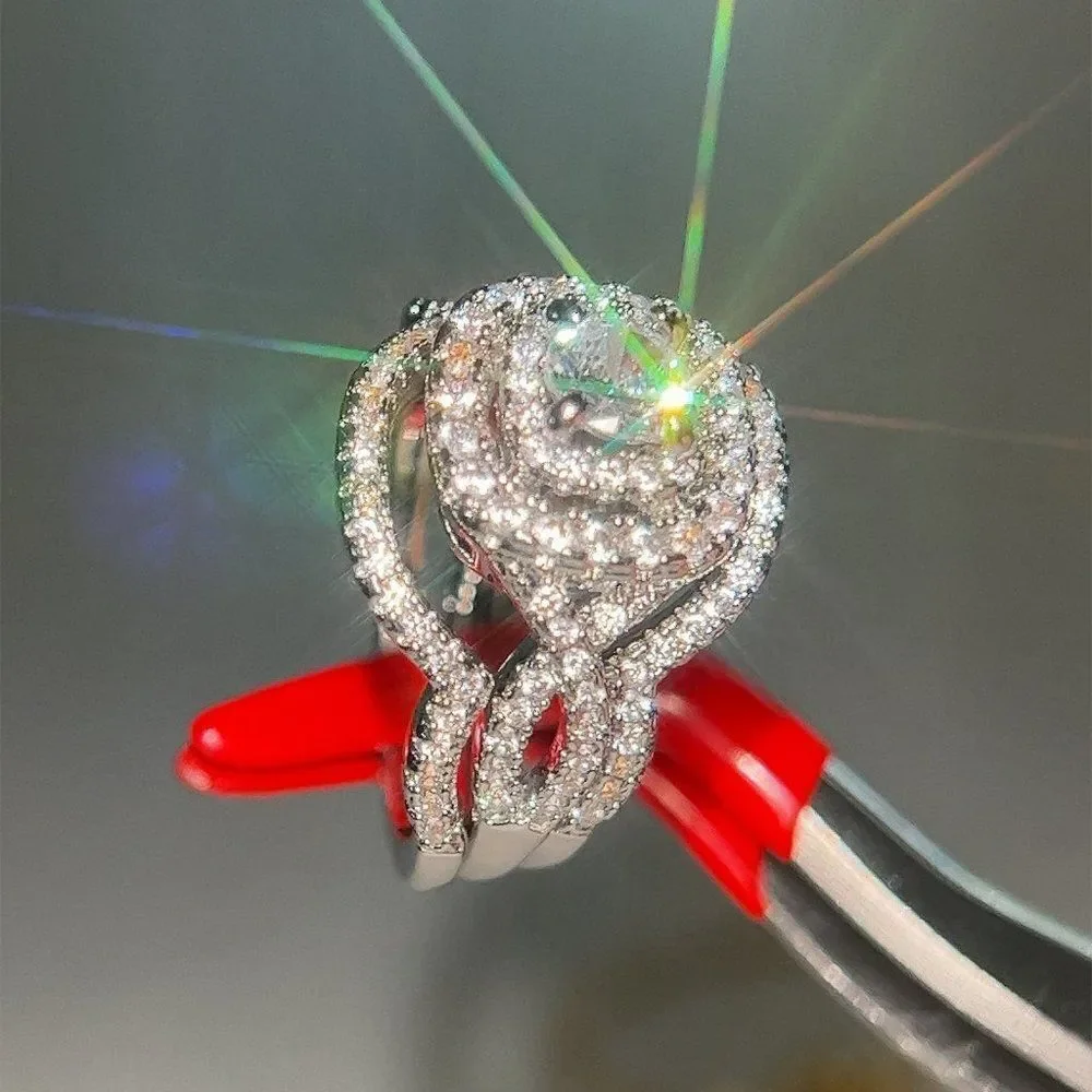 ‎Sparkly 3-Piece Ring Set